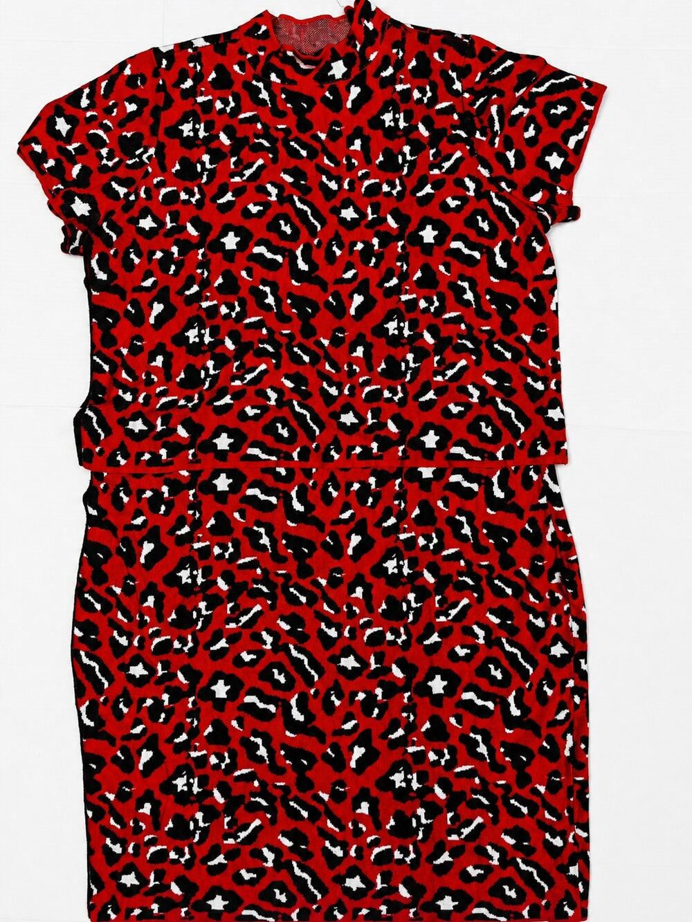Eloquii Leopard Print 2Pc Set Top 22/24 Skirt 26/28 RedBlack Coordinating Womens